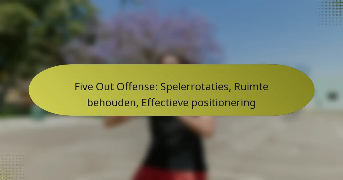 Five Out Offense: Spelerrotaties, Ruimte behouden, Effectieve positionering