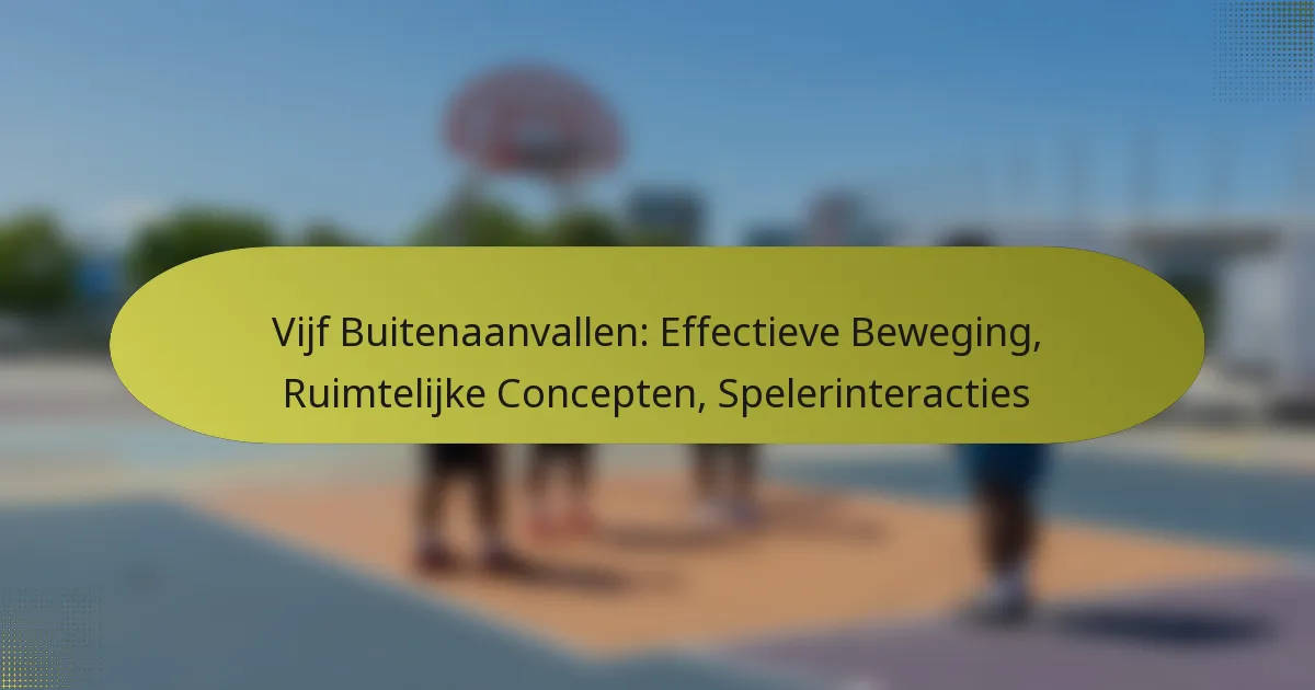 Vijf Buitenaanvallen: Effectieve Beweging, Ruimtelijke Concepten, Spelerinteracties