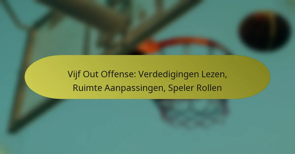 Vijf Out Offense: Verdedigingen Lezen, Ruimte Aanpassingen, Speler Rollen