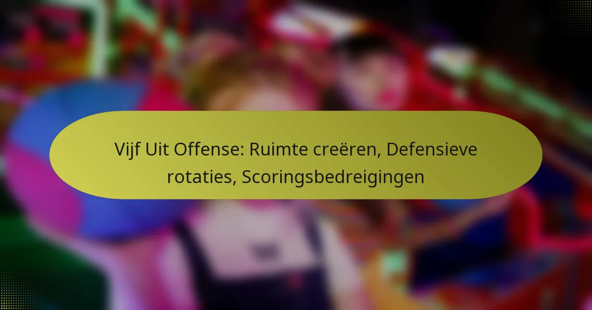 Vijf Uit Offense: Ruimte creëren, Defensieve rotaties, Scoringsbedreigingen